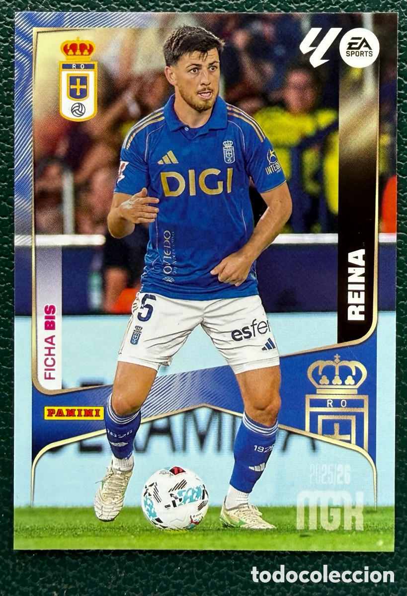 Fu&szlig;ball-Sticker: 280 BIS REINA REAL OVIEDO FICHAS ALBUM MEGACRACKS 2025 2026 MGK 25 26
