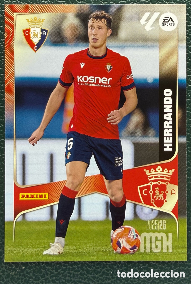 Fu&szlig;ball-Sticker: 259 HERRANDO CA OSASUNA FICHAS ALBUM MEGACRACKS 2025 2026 MGK 25 26