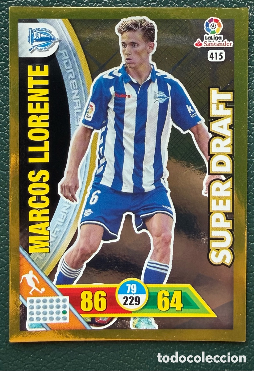 Football Stickers: 415 MARCOS LLORENTE DEPORTIVO ALAVES SUPER DRAFT FICHAS ALBUM ADRENALYN XL 2016 2017 16 17