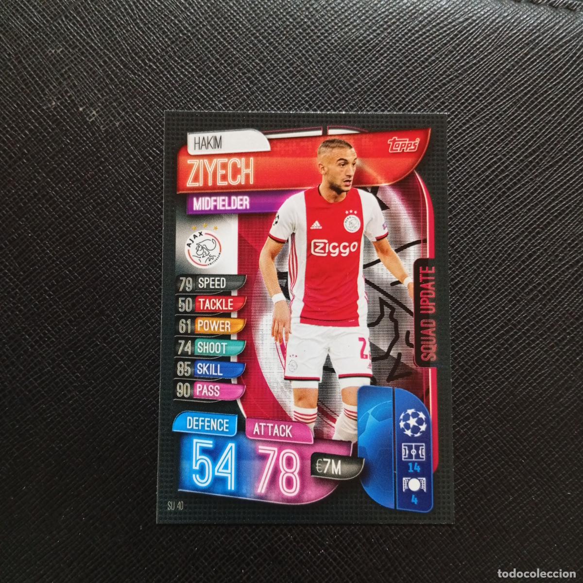 Football Stickers: ZIYECH AJAX TOPPS MATCH ATTAX 2019 2020 CROMO FUTBOL 19 20 - (MD09-10/1) PG28