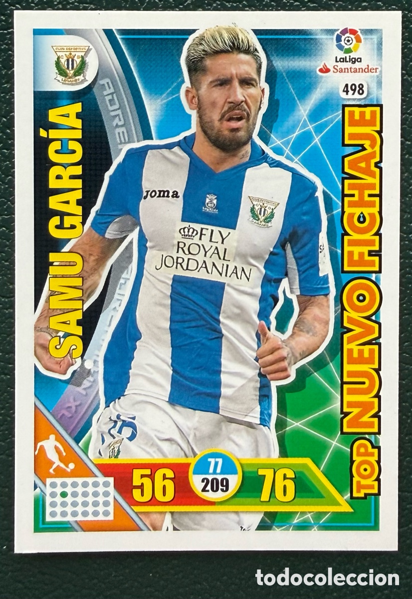Football Stickers: 498 SAMU GARCIA CD LEGANES TOP NUEVO FICHAJE FICHAS ALBUM ADRENALYN XL 2016 2017 16 17