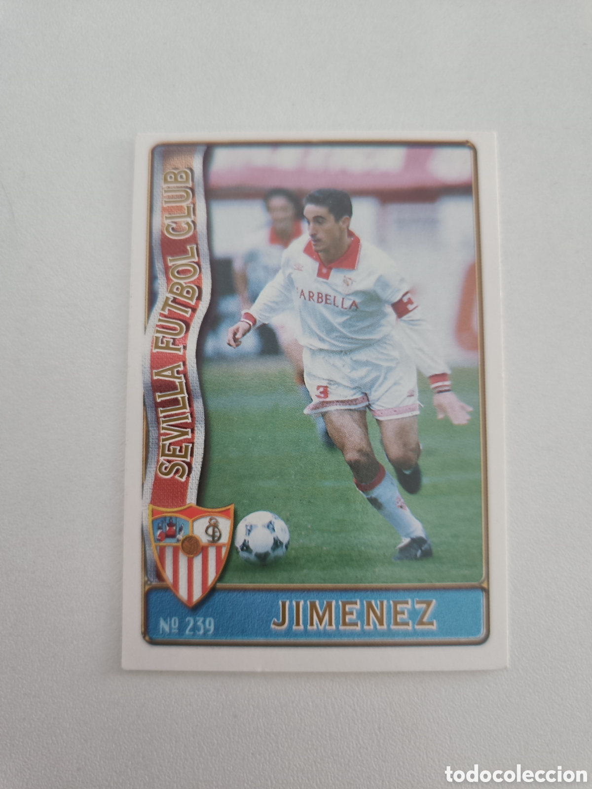 Fu&szlig;ball-Sticker: Fichas liga 96 mundicromo 239 jimenez sevilla