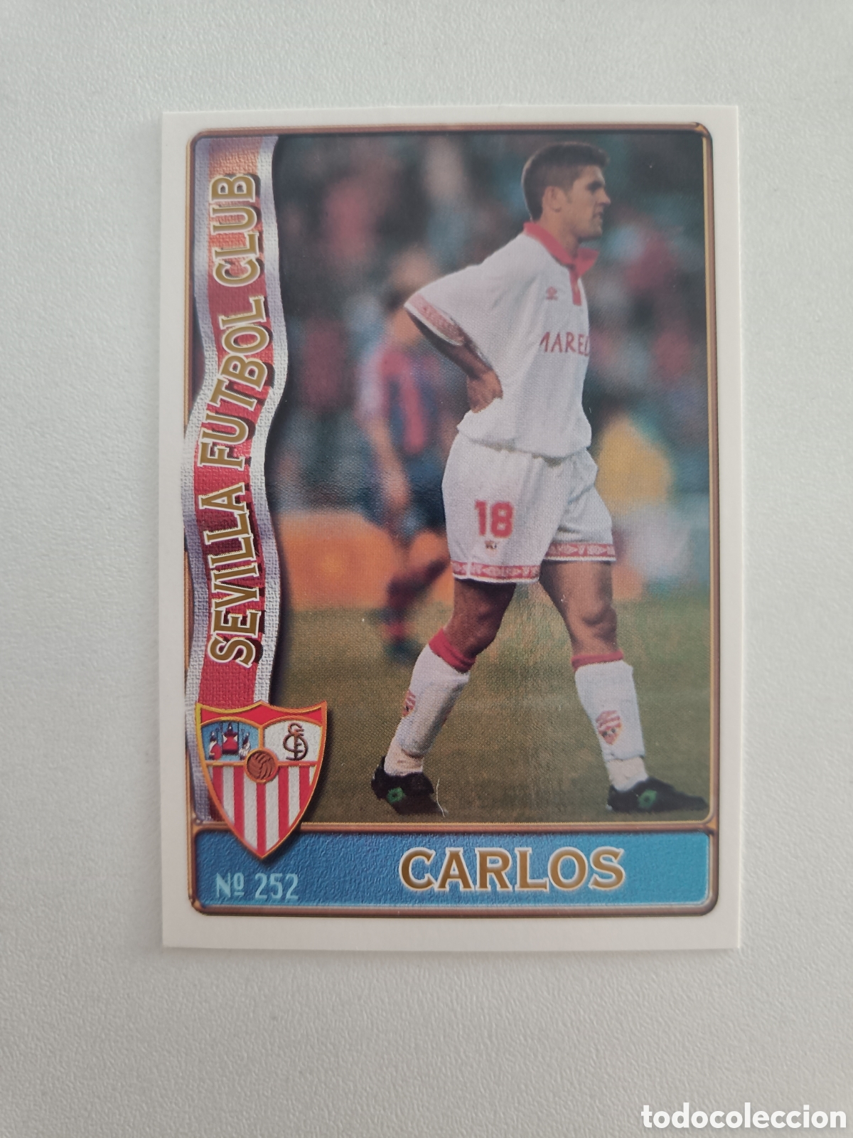 Football Stickers: Fichas liga 96 mundicromo 252 carlos sevilla