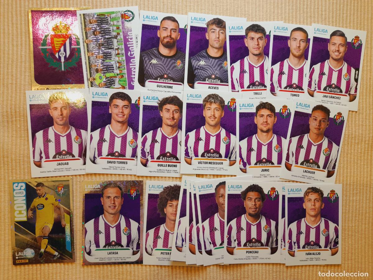 Fu&szlig;ball-Sticker: LOTE 23 CROMOS REAL VALLADOLID (EQUIPO COMPLETO) LIGA HYPERMOTION 25-26 2025 2026 (SEGUNDA DIVISION)