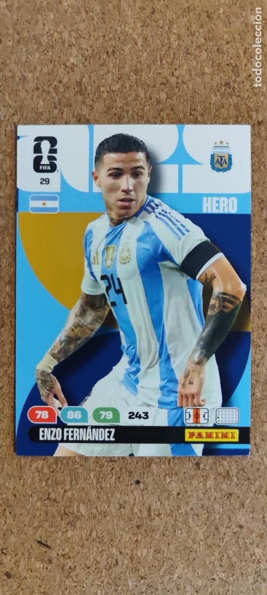 Fu&szlig;ball-Sticker: ADRENALYN XL FIFA WORLD CUP 2026 CARD ENZO FERNANDEZ ARGENTINA # 29 PANINI