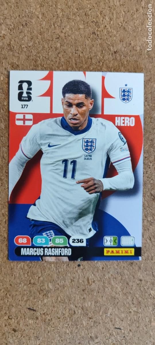 Fu&szlig;ball-Sticker: ADRENALYN XL FIFA WORLD CUP 2026 CARD RASHFORD INGLATERRA # 177 PANINI