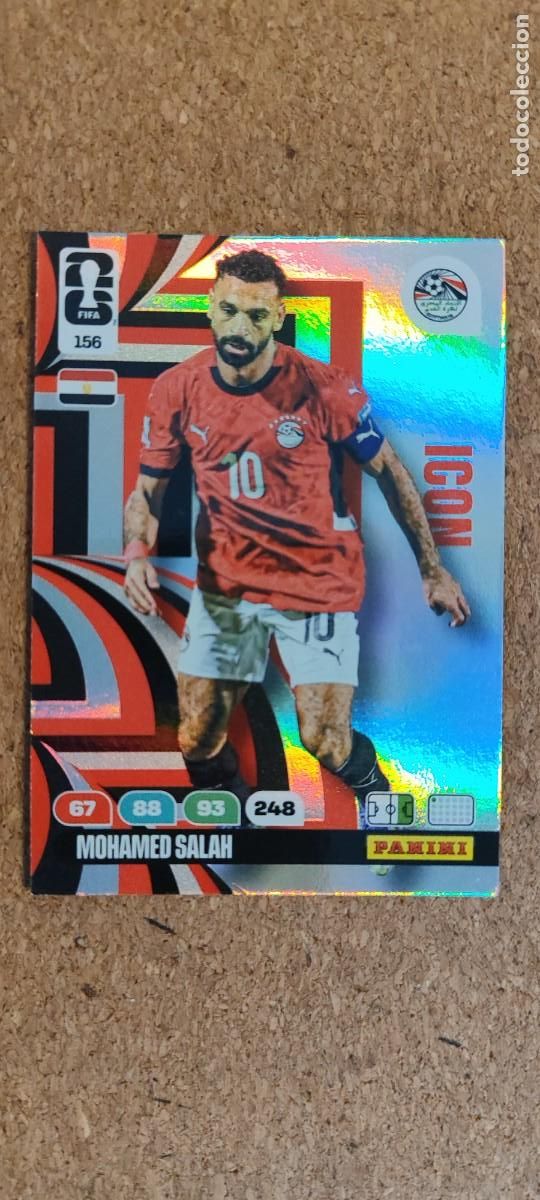 Cromos de Futebol: ADRENALYN XL FIFA WORLD CUP 2026 CARD ICON SALAH EGIPTO # 156 PANINI