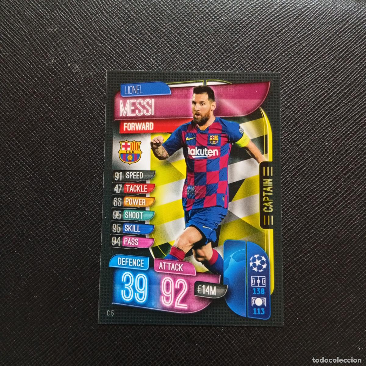 Cartes &agrave; collectionner de Football: MESSI BARCELONA TOPPS MATCH ATTAX 2019 2020 CROMO FUTBOL 19 20 - (MD09-10/1) PG74 CAPTAIN