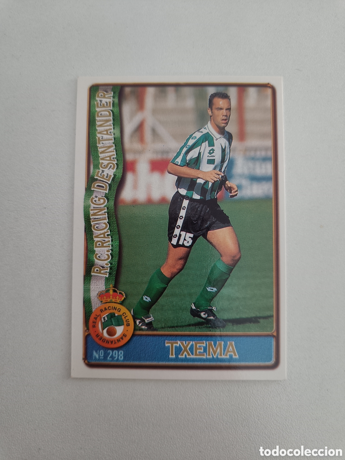 Football Stickers: Fichas liga 96 mundicromo 298 txema racing santander