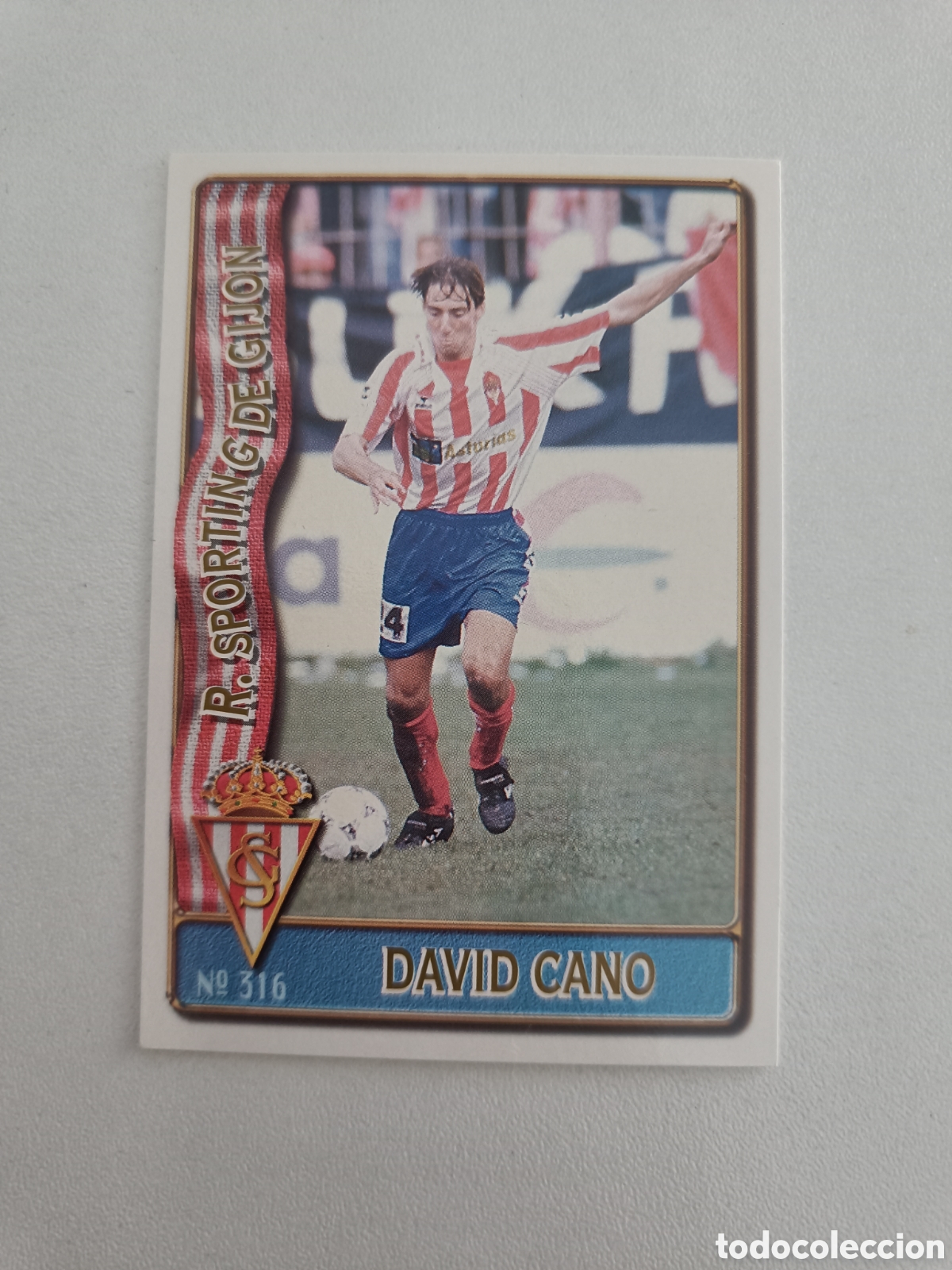 Cromos de F&uacute;tbol: Fichas liga 96 mundicromo 316 david cano sporting gijon