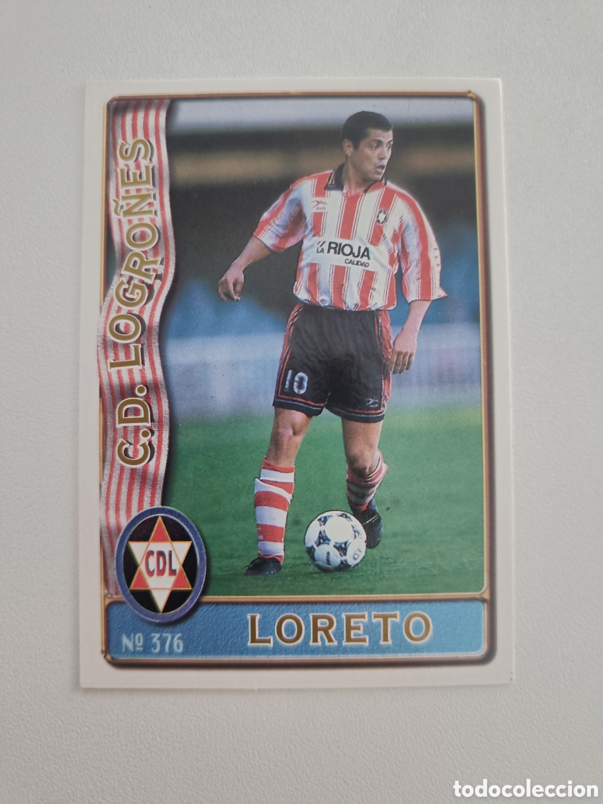 Cromos de Futebol: Fichas liga 96 mundicromo 376 loreto logro&ntilde;es