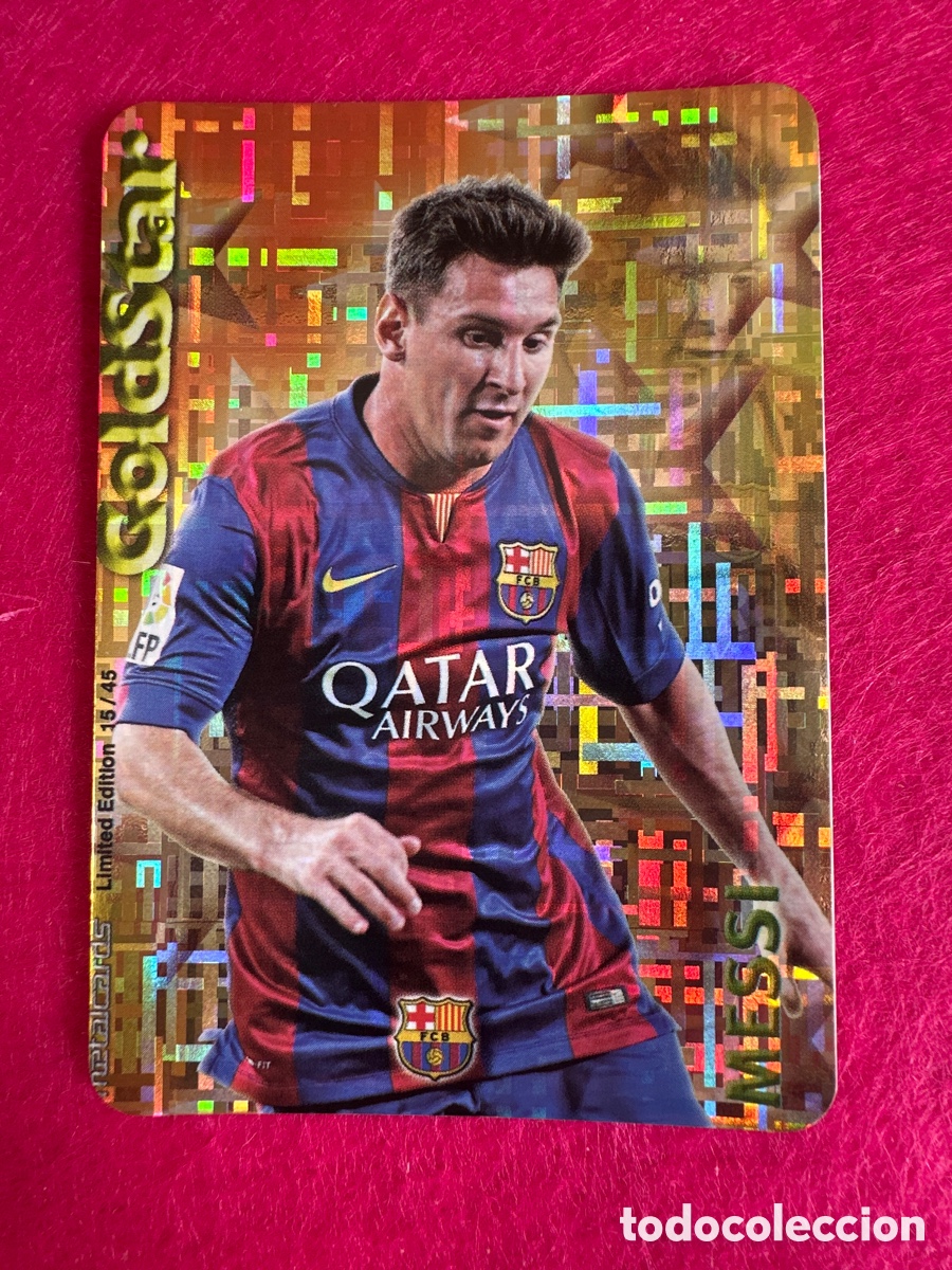 Football Stickers: 15/45 MESSI (F.C.BARCELONA) GOLDSTAR TETRIS MUNDICROMO 2015 14 15 LIMITED EDITION