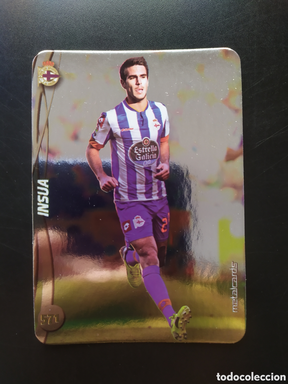 Cromos de F&uacute;tbol: Mundicromo fichas Liga 2014 2015 14 15 Insua top brillo liso n&deg; 571 Deportivo Coru&ntilde;a