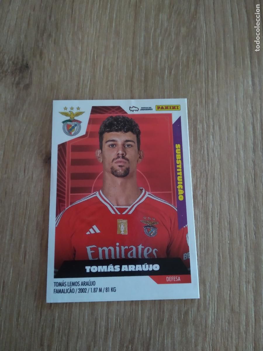 Fu&szlig;ball-Sticker: 45 BIS TOMAS ARAUJO BENFICA CROMO FUTBOL PANINI LIGA PORTUGAL 2023-2024 LIGA BETCLIC 23-24