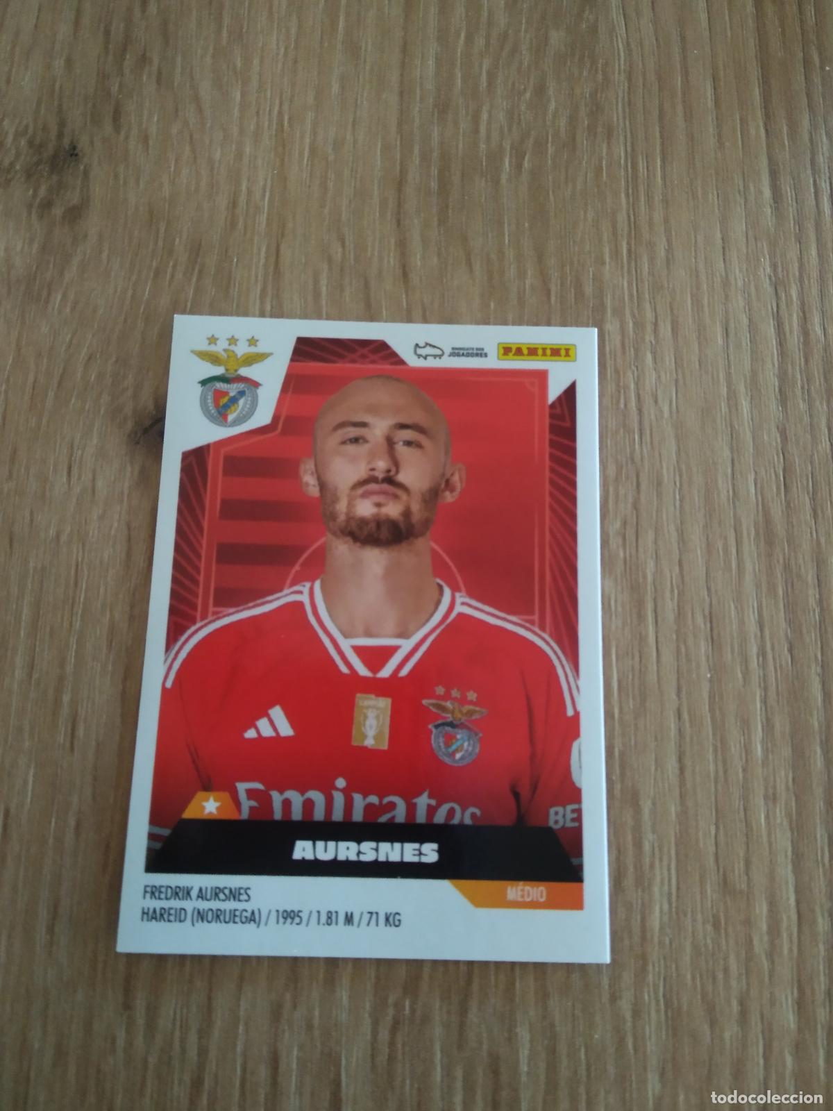 Cromos de F&uacute;tbol: 47 AURSNES BENFICA CROMO FUTBOL PANINI LIGA PORTUGAL 2023-2024 LIGA BETCLIC 23-24