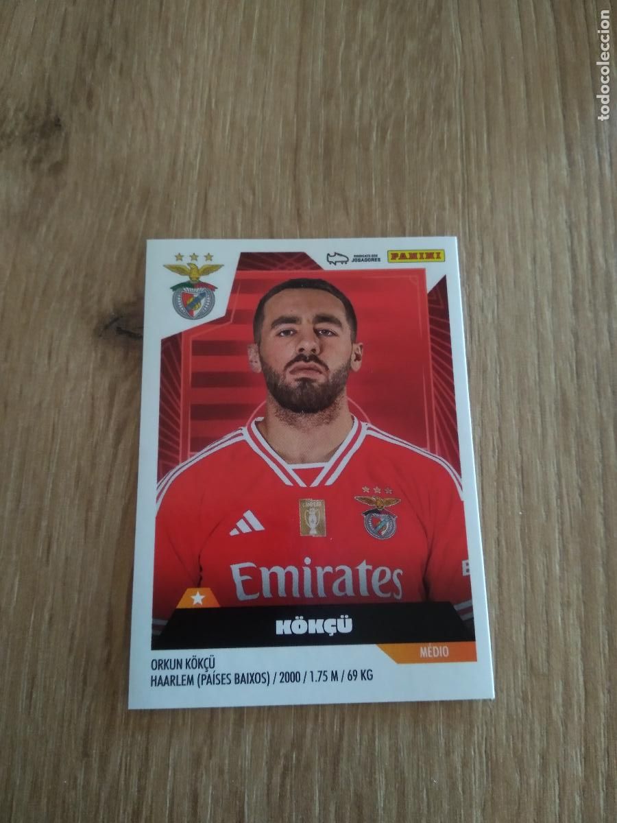 Cartes &agrave; collectionner de Football: 50 KOK&Ccedil;U BENFICA CROMO FUTBOL PANINI LIGA PORTUGAL 2023-2024 LIGA BETCLIC 23-24