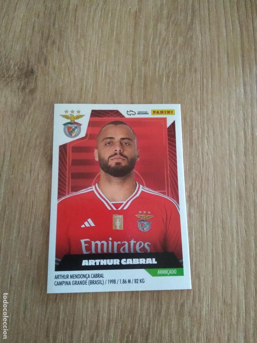 Football Stickers: 55 ARTHUR CABRAL BENFICA CROMO FUTBOL PANINI LIGA PORTUGAL 2023-2024 LIGA BETCLIC 23-24