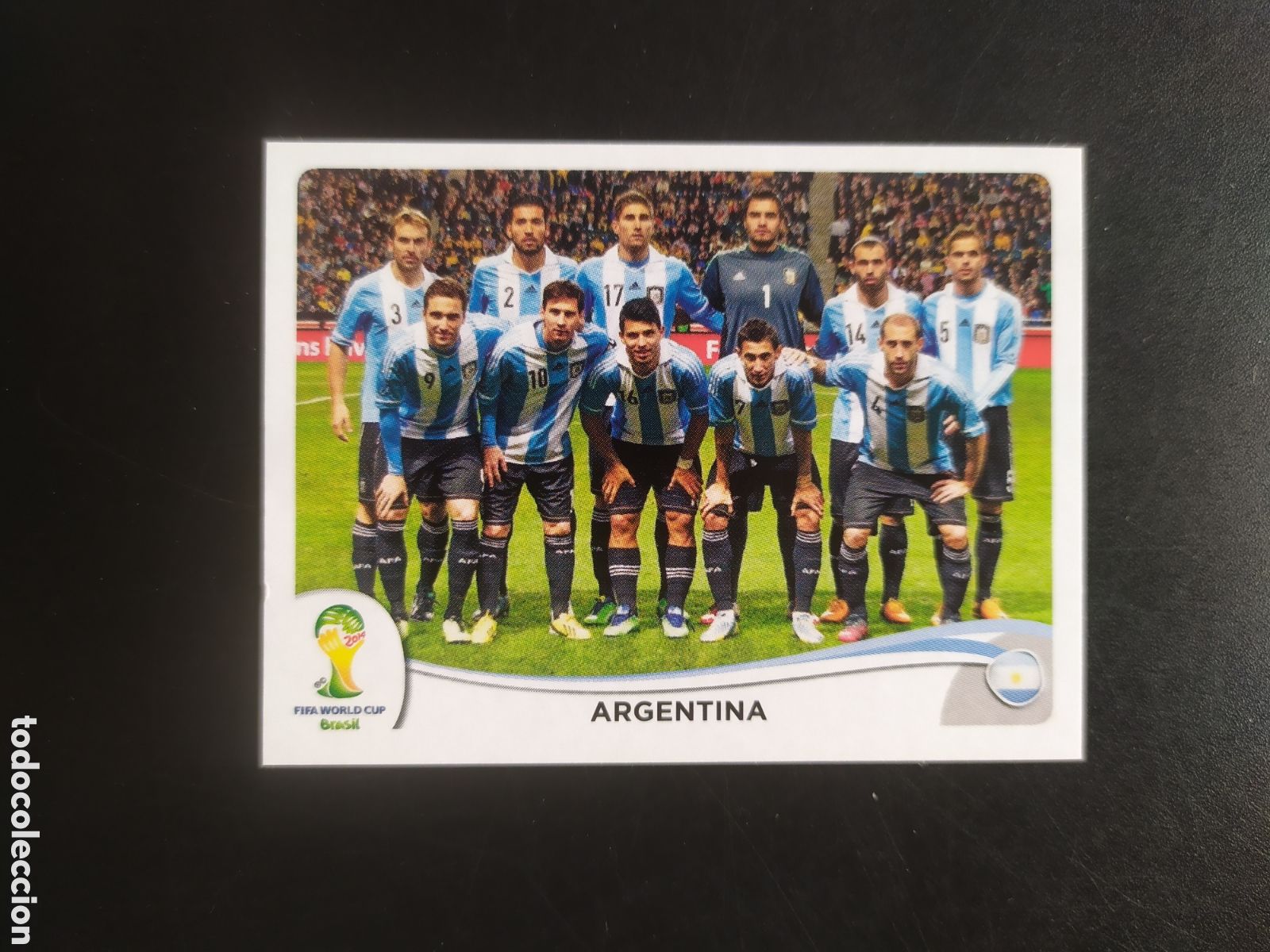 Football Stickers: Mundial FIFA Brasil 2014 panini alineaci&oacute;n Messi n&deg; 413 Argentina