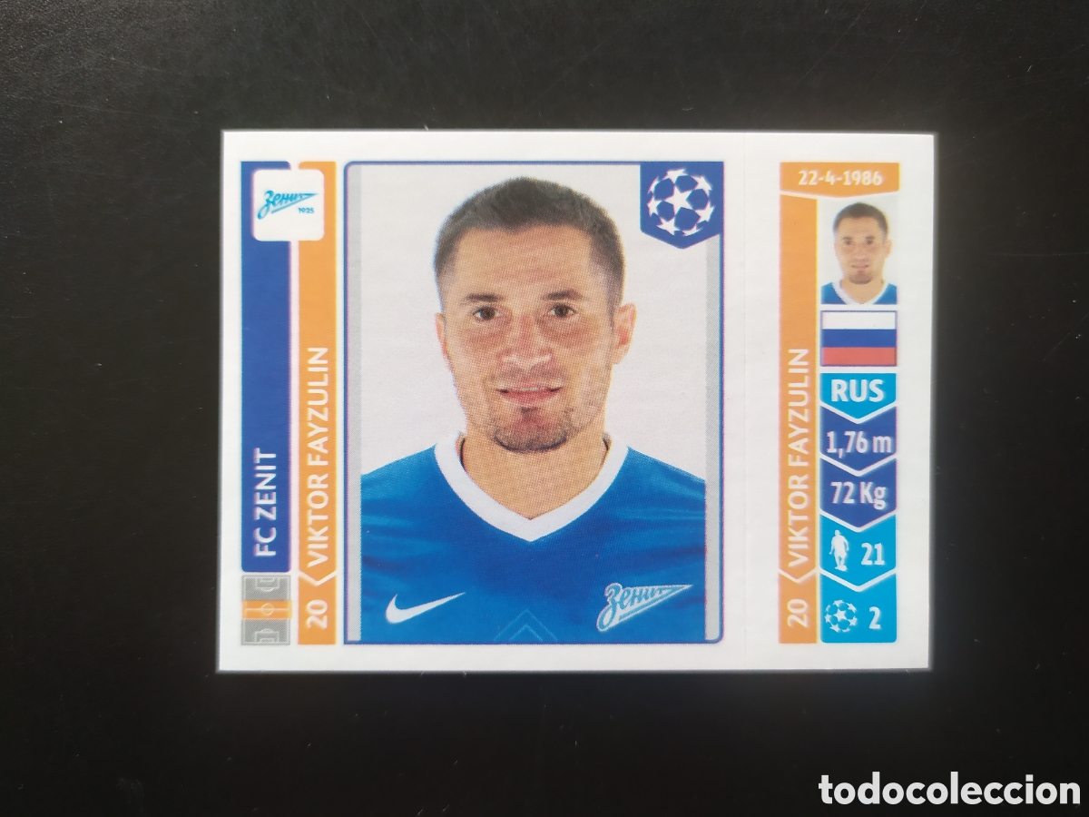 Cromos de F&uacute;tbol: UEFA Champions League 2014 2015 14 15 panini Fayzulin n&deg; 214 FC Zenit