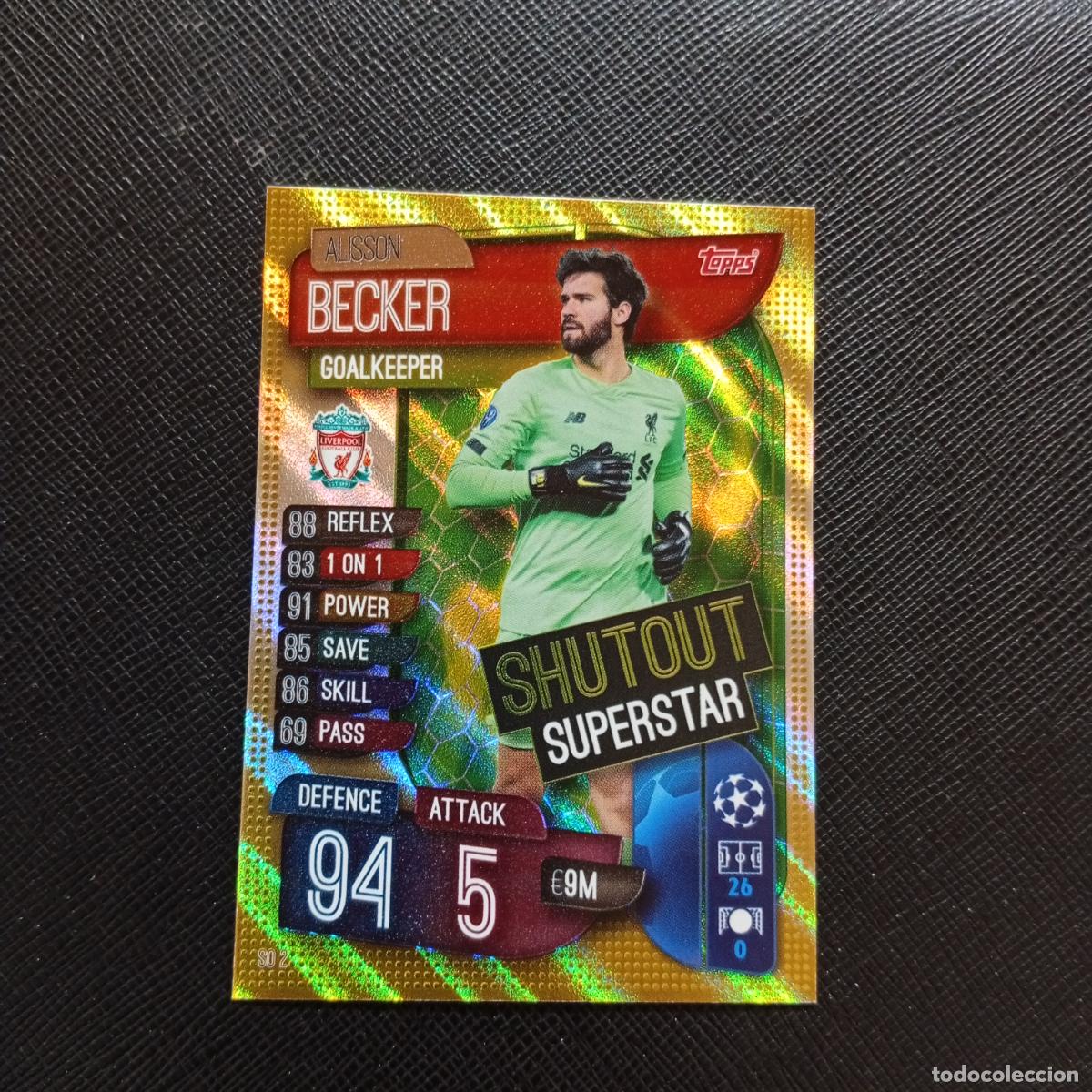 Cromos de Futebol: BECKER LIVERPOOL TOPPS MATCH ATTAX 2019 2020 CROMO 19 20 - (MD09-10/4) PG6 SHUTOUT