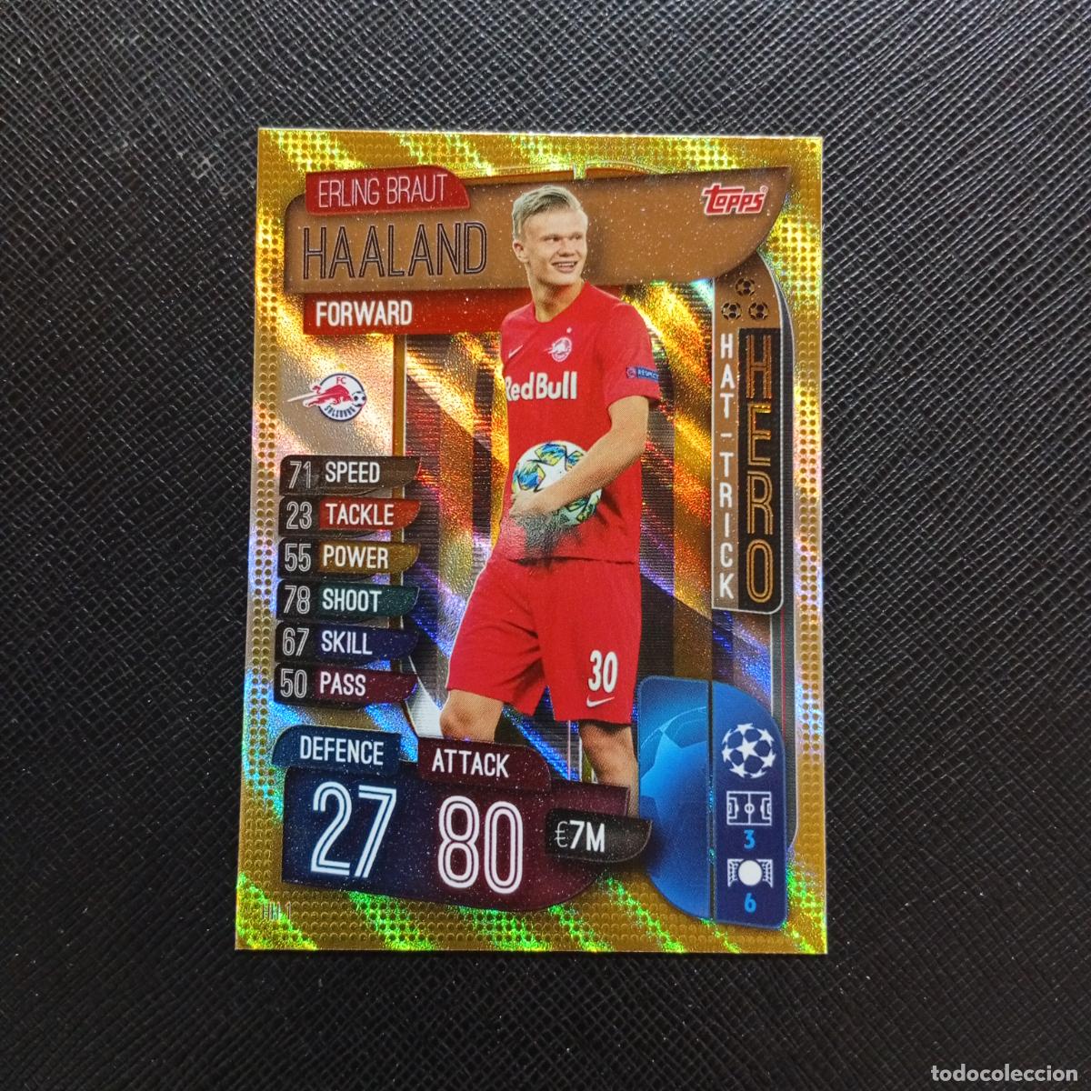 Cromos de F&uacute;tbol: HAALAND FC SALZBURG TOPPS MATCH ATTAX 2019 2020 CROMO 19 20 - (MD09-10/4) PG11 HAT TRICK HERO