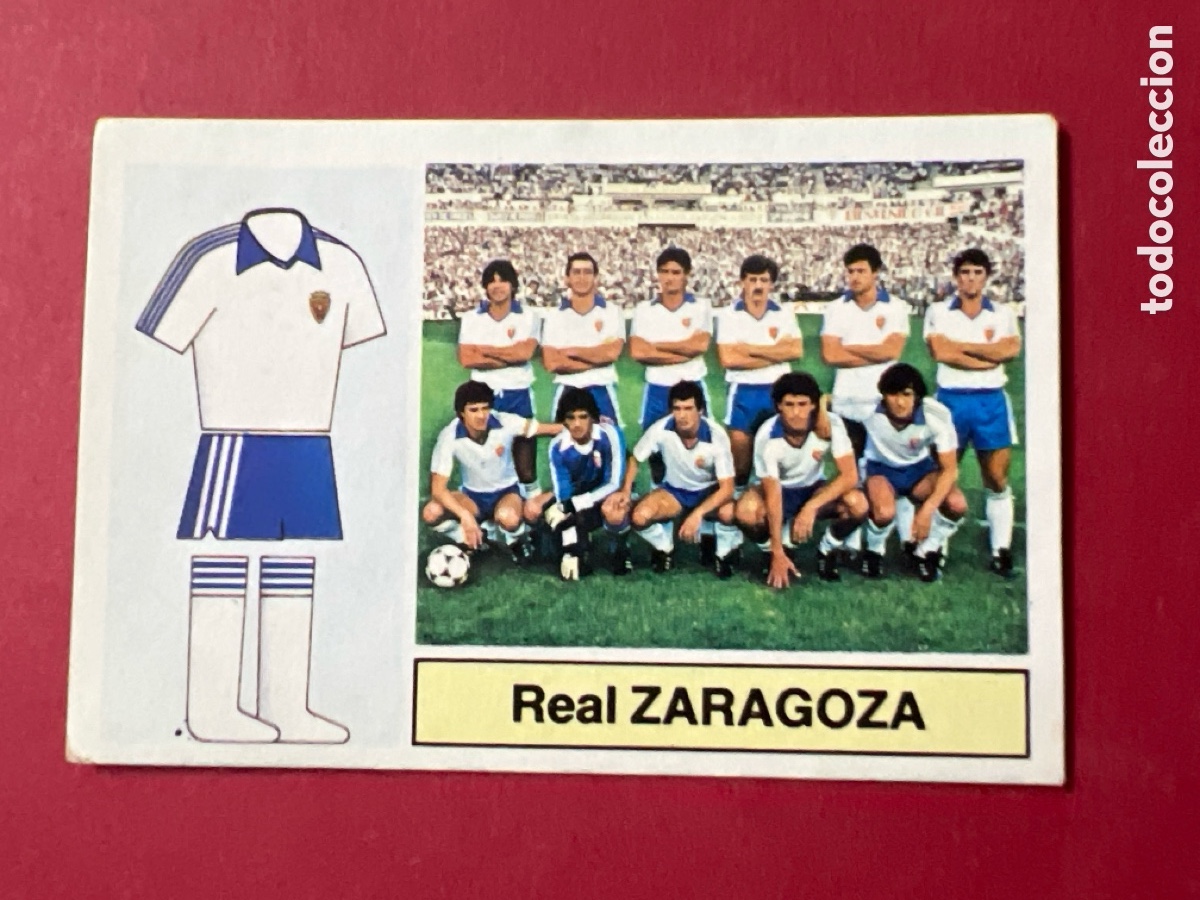 Cromos de F&uacute;tbol: A606. ALINEACION REAL ZARAGOZA LIGA ESTE 1982/1983 82 83 NUNCA PEGADO SIN PEGAR