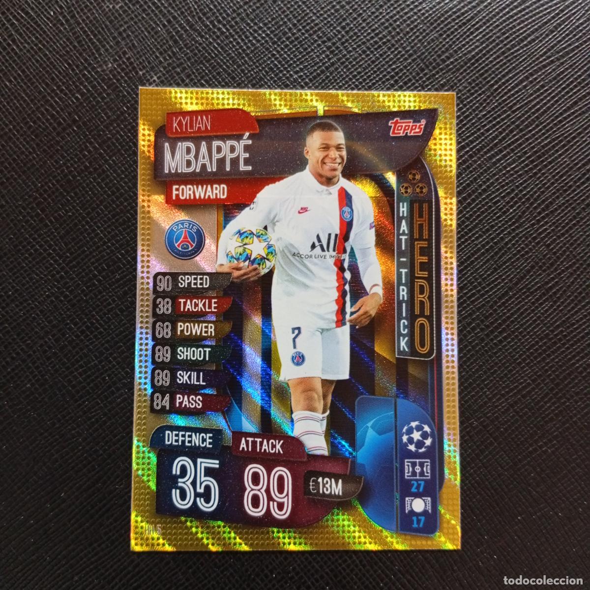 Cromos de F&uacute;tbol: MBAPPE PSG TOPPS MATCH ATTAX 2019 2020 CROMO 19 20 - (MD09-10/4) PG15 HAT TRICK HERO