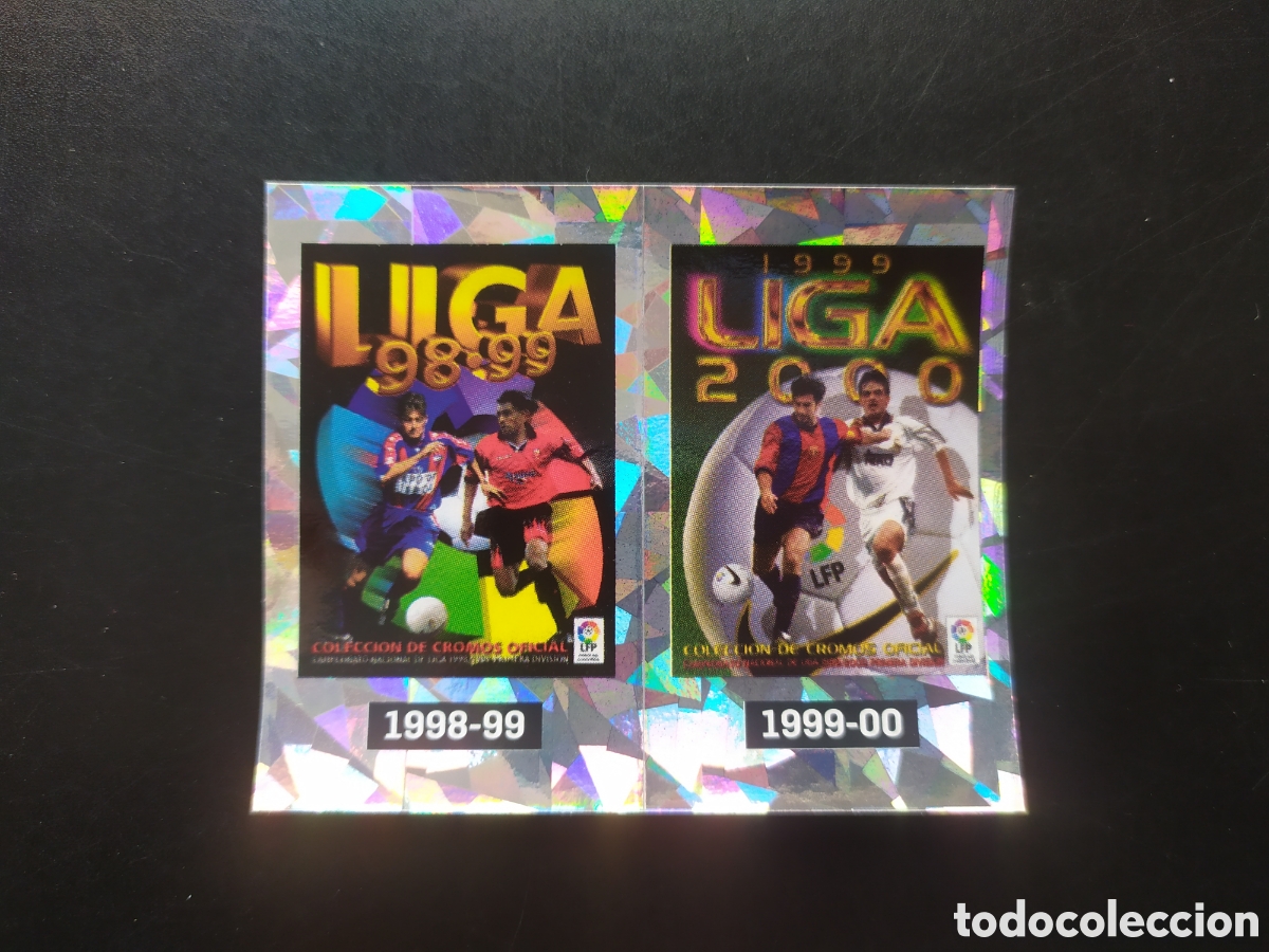 Cromos de F&uacute;tbol: Liga este 2021 2022 21 22 panini m&aacute;gicos 50 portadas 1998-99 1999-00 n&ordm; 27 28 conmemorativos