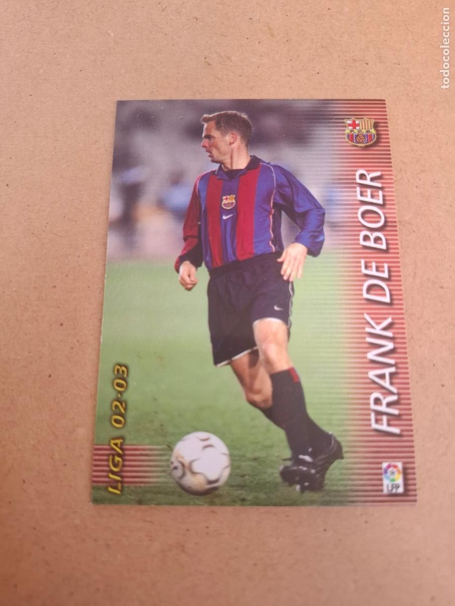 Football Stickers: MEGAFICHAS 2002 2003 02 03 - PANINI - 60 FRANK DE BOER - FC. BARCELONA