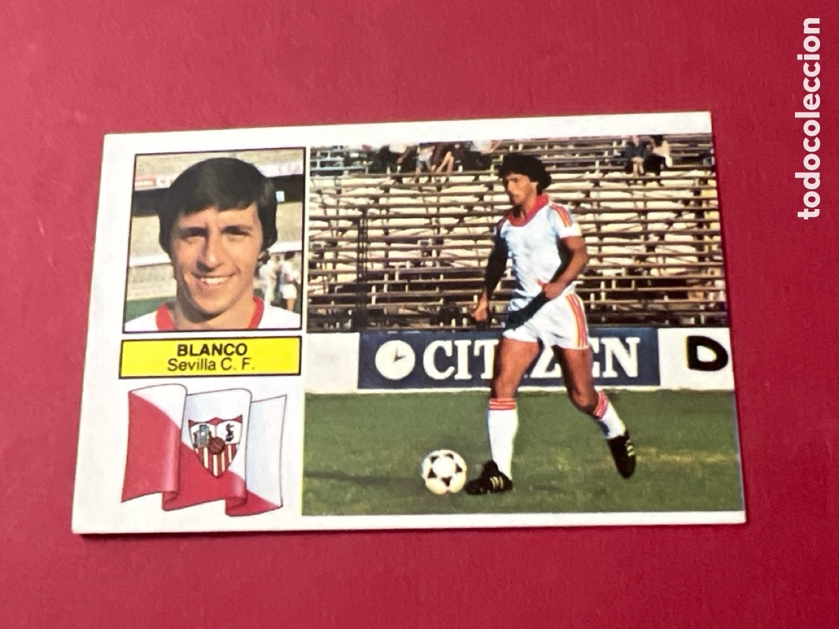 Cromos de F&uacute;tbol: A1015. BLANCO SEVILLA ESTE 1982 1983 CROMO FUTBOL LIGA 82 83 - - SIN PEGAR -