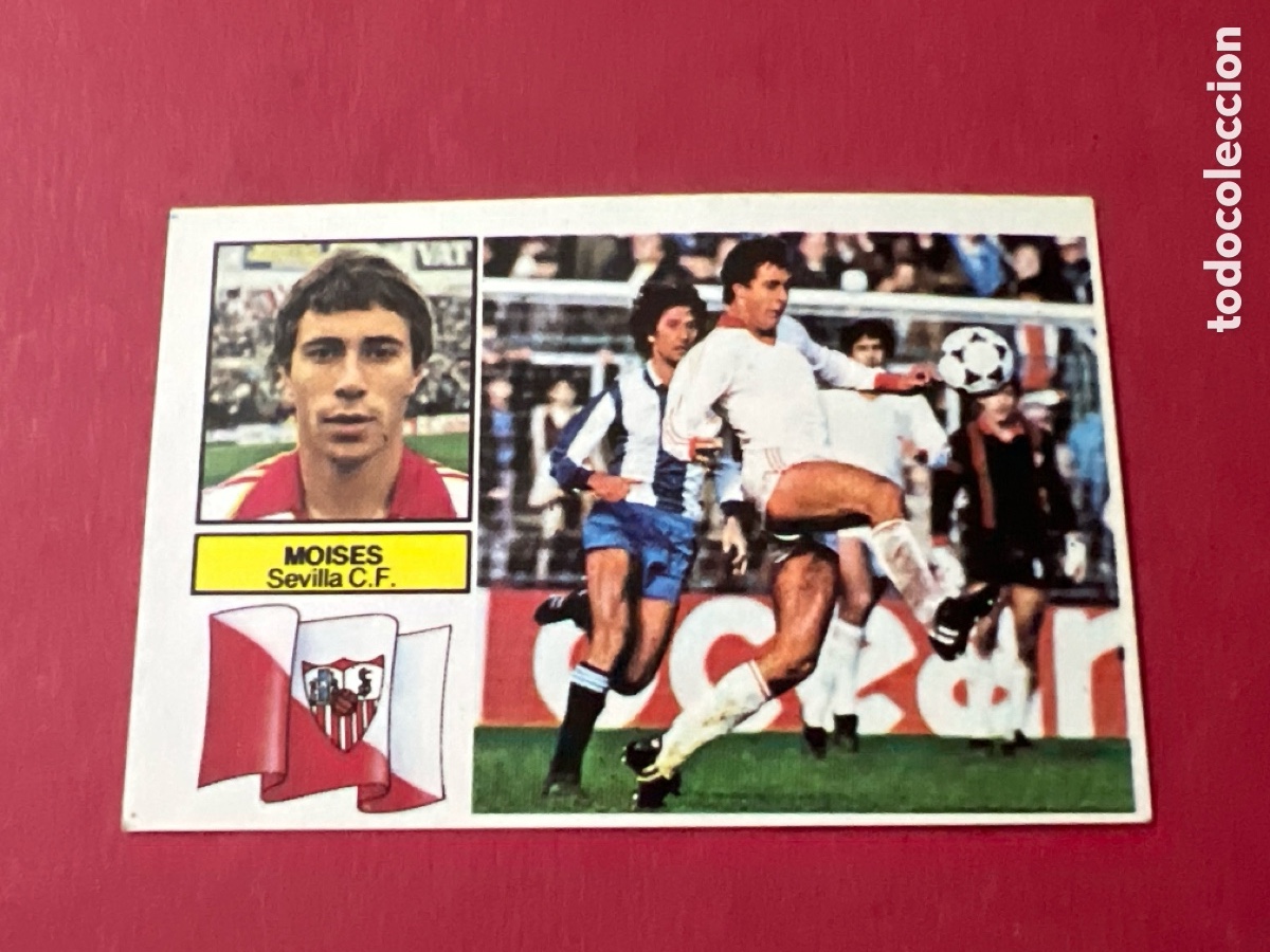 Fu&szlig;ball-Sticker: A1093. MOISES. SEVILLA. SIN PEGAR. EDICIONES ESTE. LIGA 1982/83. 82/83