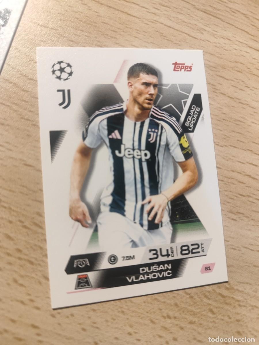 Figurine di Calcio: 61 UCL MATCH ATTAX EXTRA 2025/26 DUSAN VLAHOVIC JUVENTUS SQUAD UPDATE 25 2026 TOPPS
