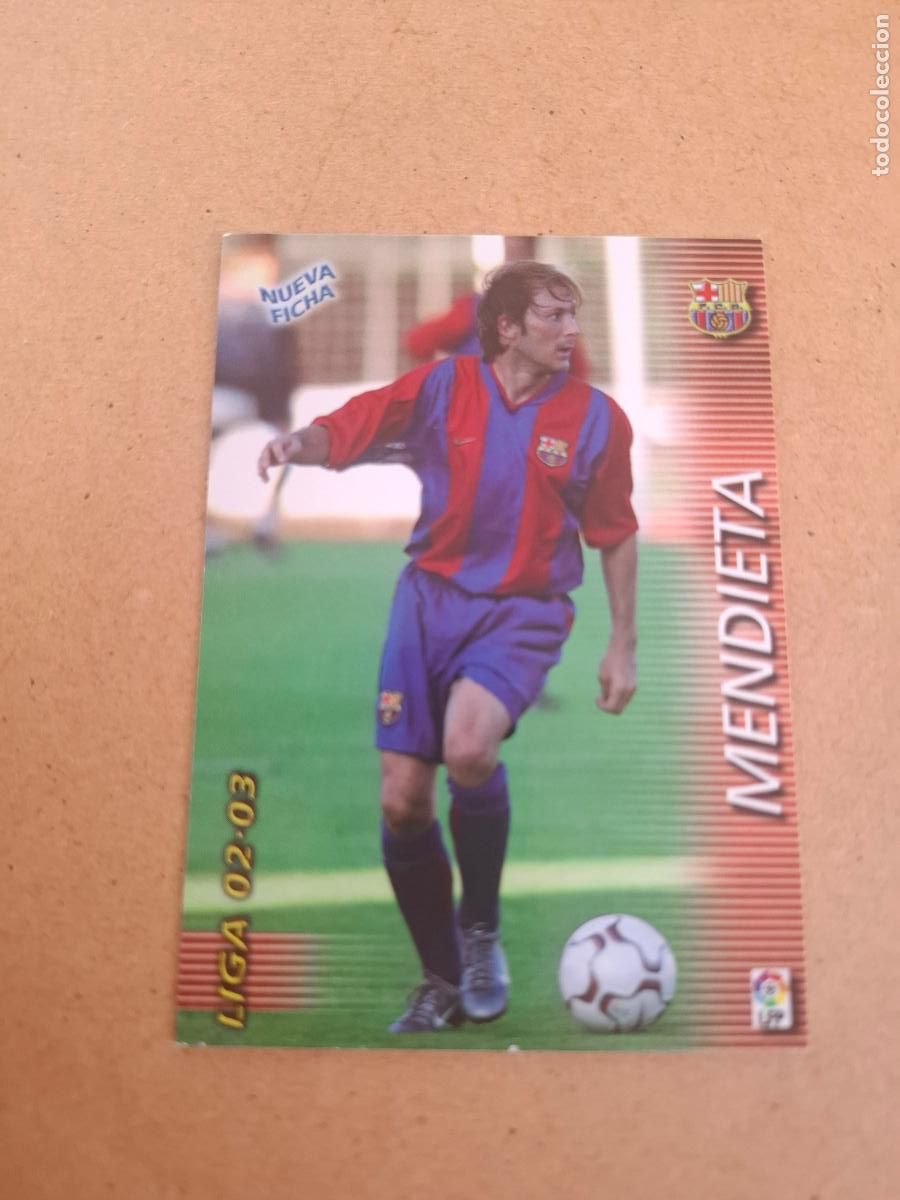 Fu&szlig;ball-Sticker: MEGAFICHAS 2002 2003 02 03 - PANINI - 70 BIS MENDIETA - FC. BARCELONA