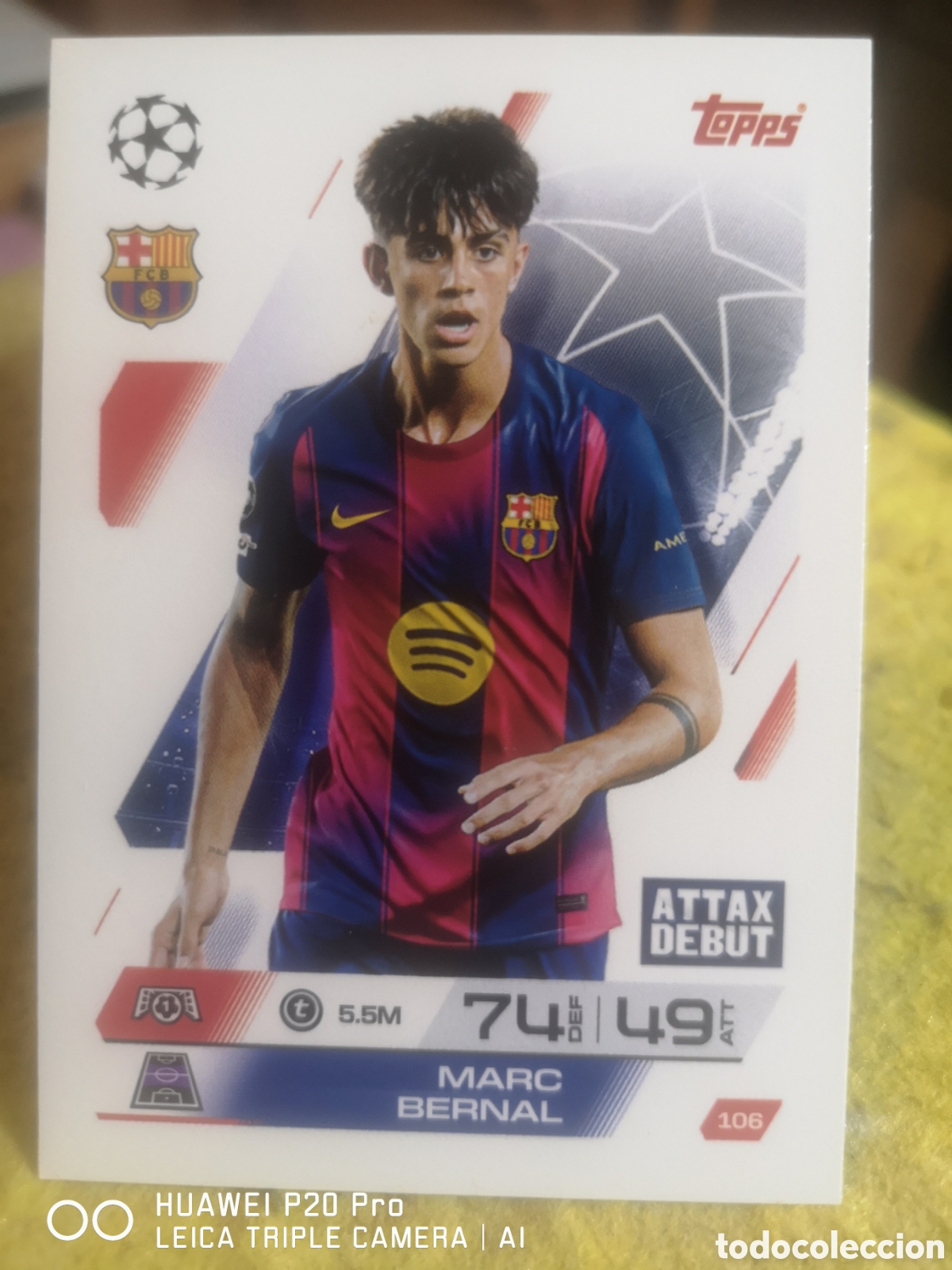 Fu&szlig;ball-Sticker: MATCH ATTAX 2025 - 2026 MARC BERNAL 106 BARCELONA