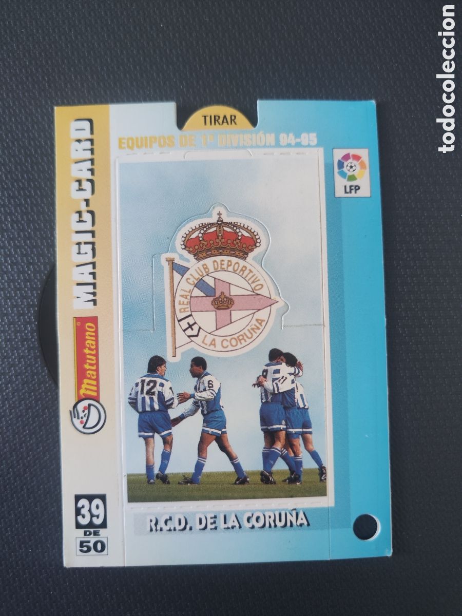 Cartes &agrave; collectionner de Football: Matutano Magic card liga 94 95 buen estado 39 Deportivo Coru&ntilde;a