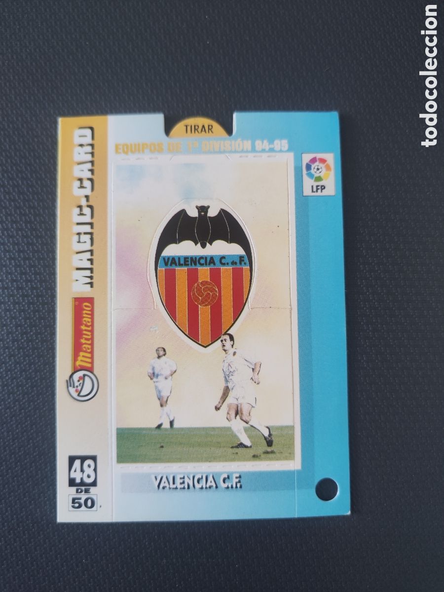 Cartes &agrave; collectionner de Football: Matutano Magic card liga 94 95 buen estado 48 Valencia
