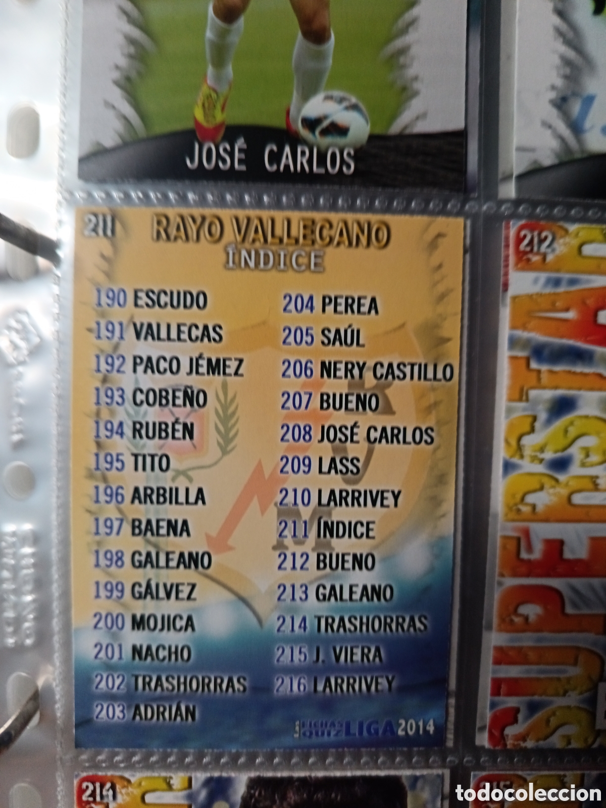 Cartes &agrave; collectionner de Football: 211 &Iacute;ndice Rayo vallecano mundicromo Quiz Game 13/14