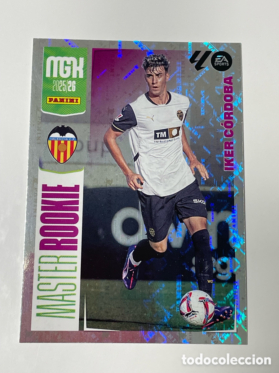 Cromos de F&uacute;tbol: Iker C&oacute;rdoba Valencia Panini Megacracks 2025/26 Master Rookie #414
