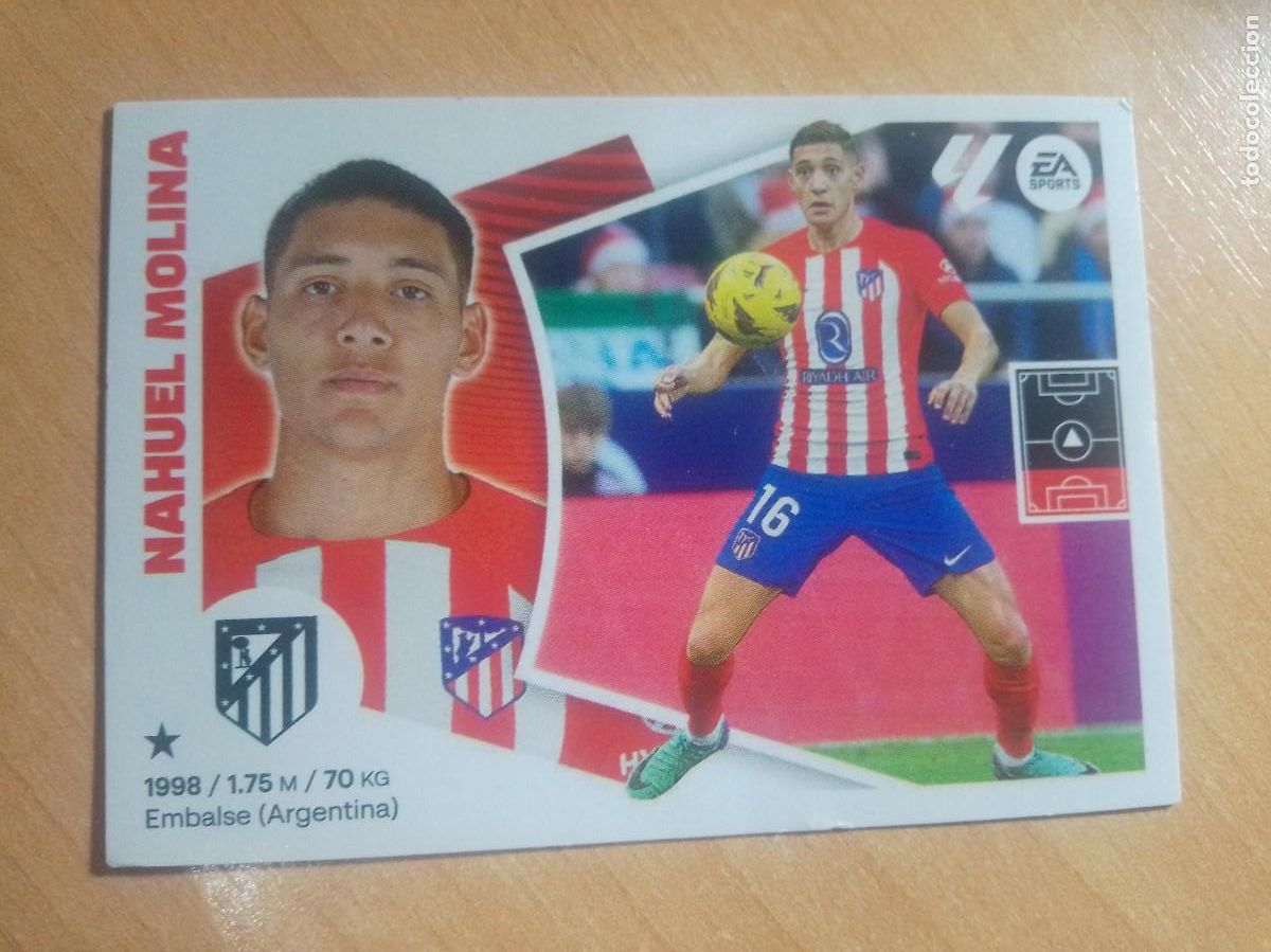 Cromos de Futebol: 5 NAHUEL MOLINA DEL ATL&Eacute;TICO DE MADRID 24 25 LIGA ESTE 2024 2025 SIN PEGAR