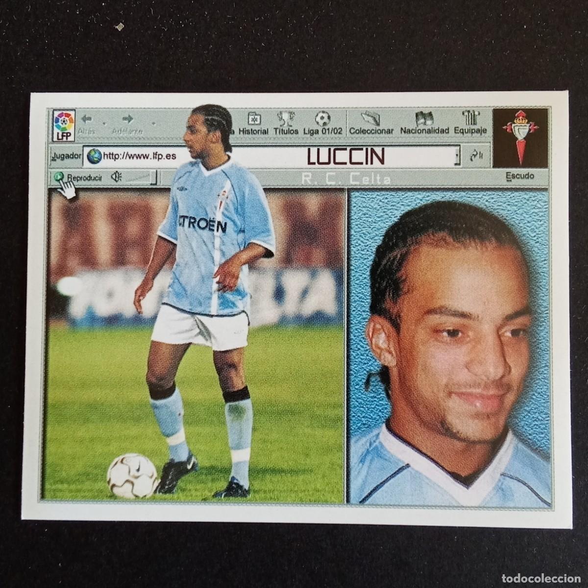 Football Stickers: CROMO LIGA 2001 2002 01 02 EDICIONES ESTE COLOCA LUCCIN CELTA NUNCA PEGADO