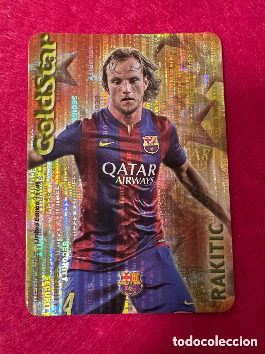 Cromos de F&uacute;tbol: 11/45 RAKITIC (F.C.BARCELONA) GOLDSTAR SECURITY MUNDICROMO 2015 14 15 LIMITED EDITION METALCARD