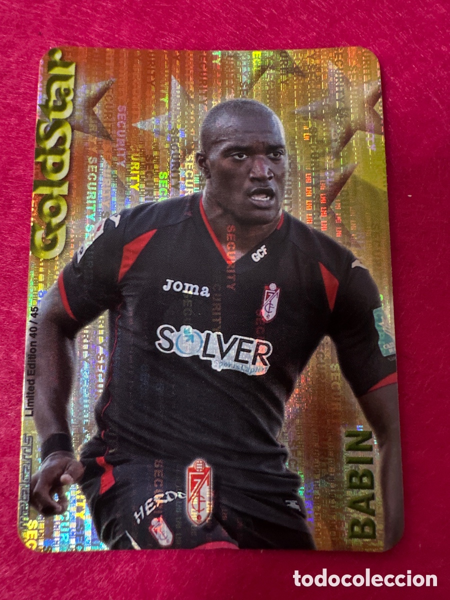 Football Stickers: 40/45 BABIN(GRANADA) GOLDSTAR SECURITY MUNDICROMO 2015 14 15 LIMITED EDITION METALCARD