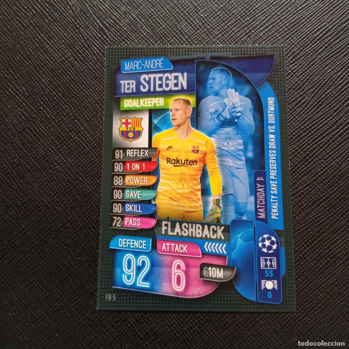 Football Stickers: TER STEGEN BARCELONA TOPPS MATCH ATTAX 2019 2020 CROMO 19 20 FUTBOL - (MD09-10/4) PG42 FLASHBACK B