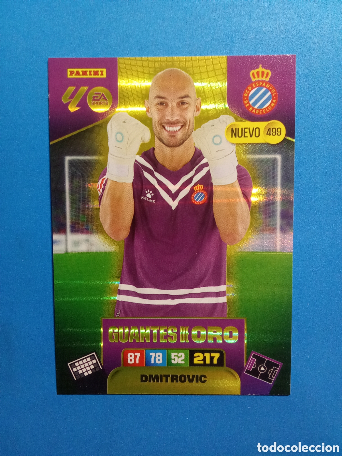 Cartes &agrave; collectionner de Football: CROMO 499 DIMITROVIC ESPANYOL NUEVO GUANTES DE ORO ADRENALYN 25-26
