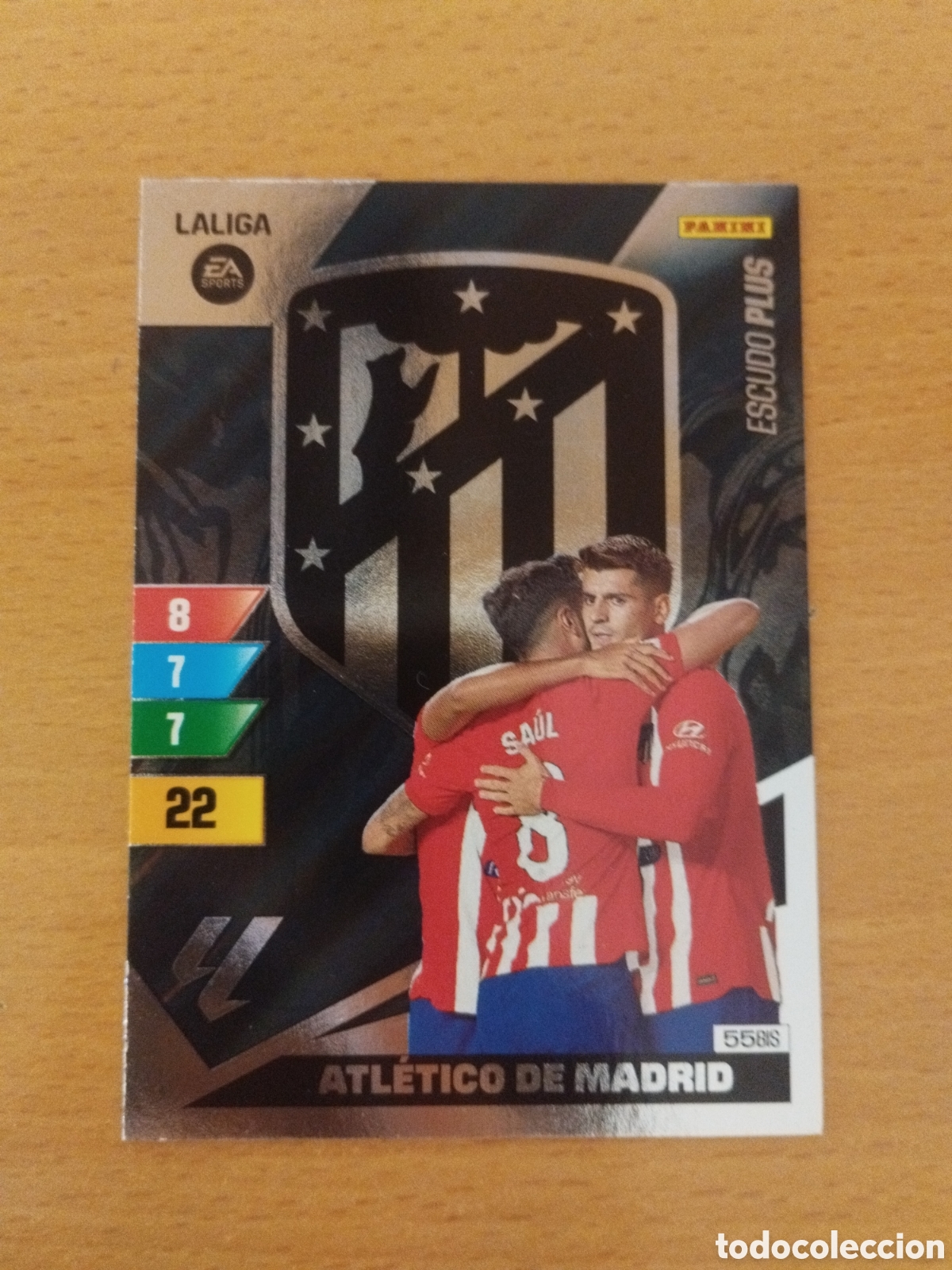 Cromos de F&uacute;tbol: Escudo Plus Atl&eacute;tico de Madrid 55 BIS Adrenalyn XL 2023-24