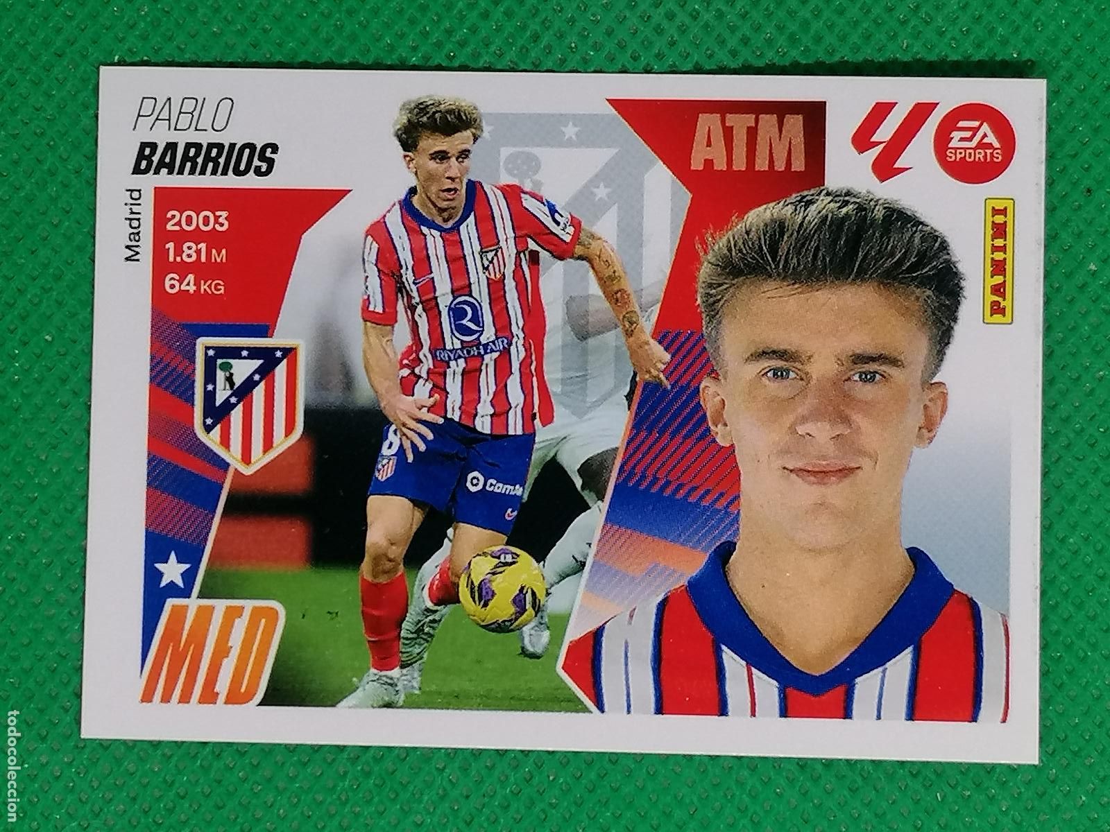 Football Stickers: 13 PABLO BARRIOS ATLETICO DE MADRID ⚽ PANINI LIGA ESTE 25 26 2025 2026 ⚽