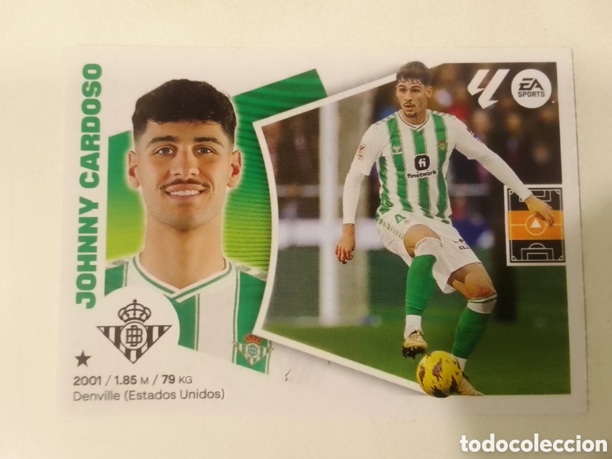 Cromos de F&uacute;tbol: Colecciones Este 2024-25 n&deg; 10 Johnny Cardoso &bull; Betis.