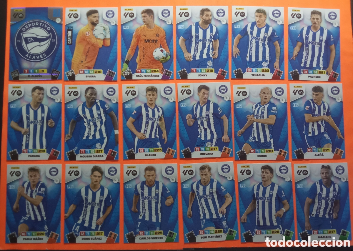 Cromos de F&uacute;tbol: LOTE 18 CROMOS ALAVES PLANTILLA PRIMERA EDICION ADRENALYN 25-26