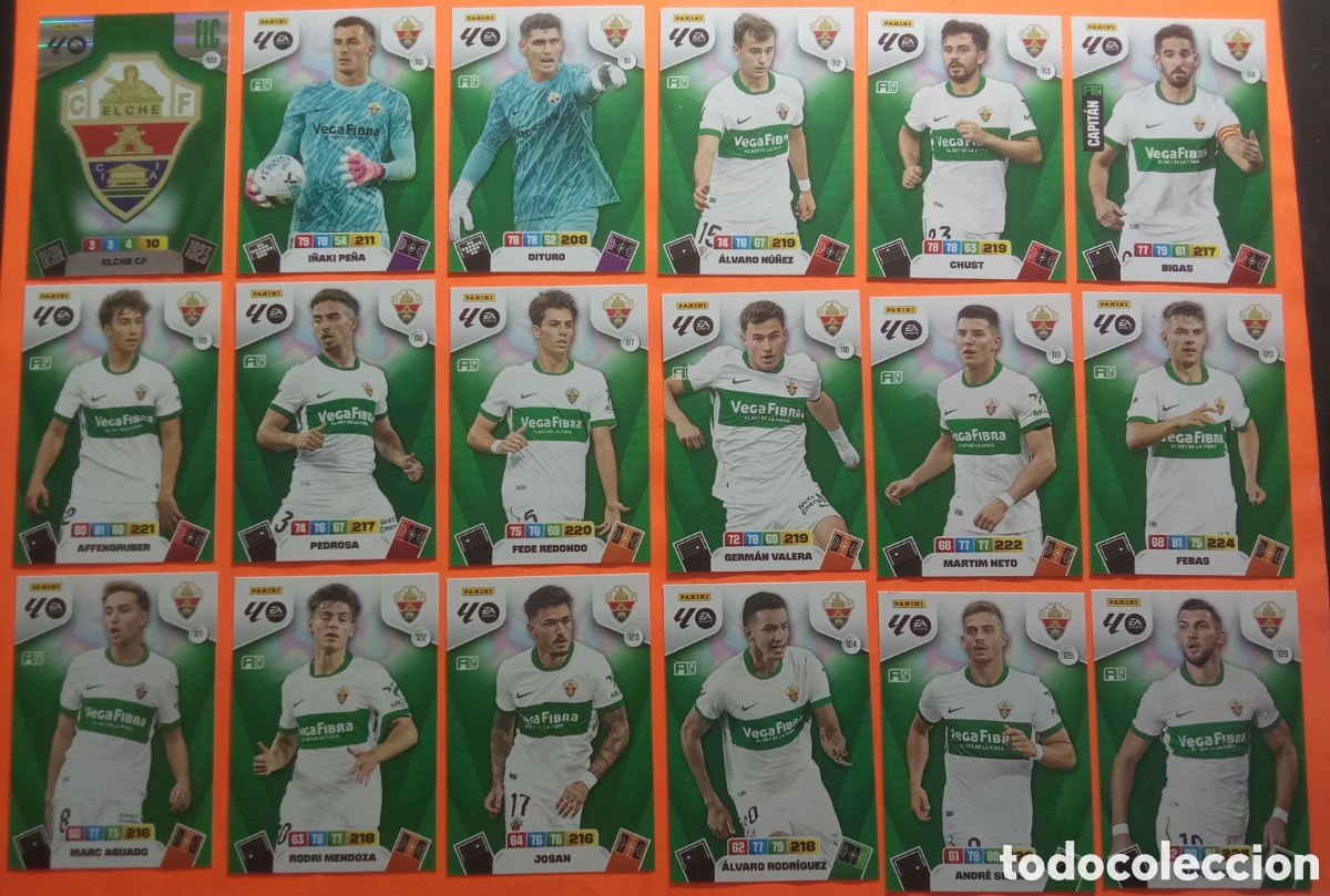 Cromos de Futebol: LOTE 18 CROMOS ELCHE PLANTILLA PRIMERA EDICION ADRENALYN 25-26