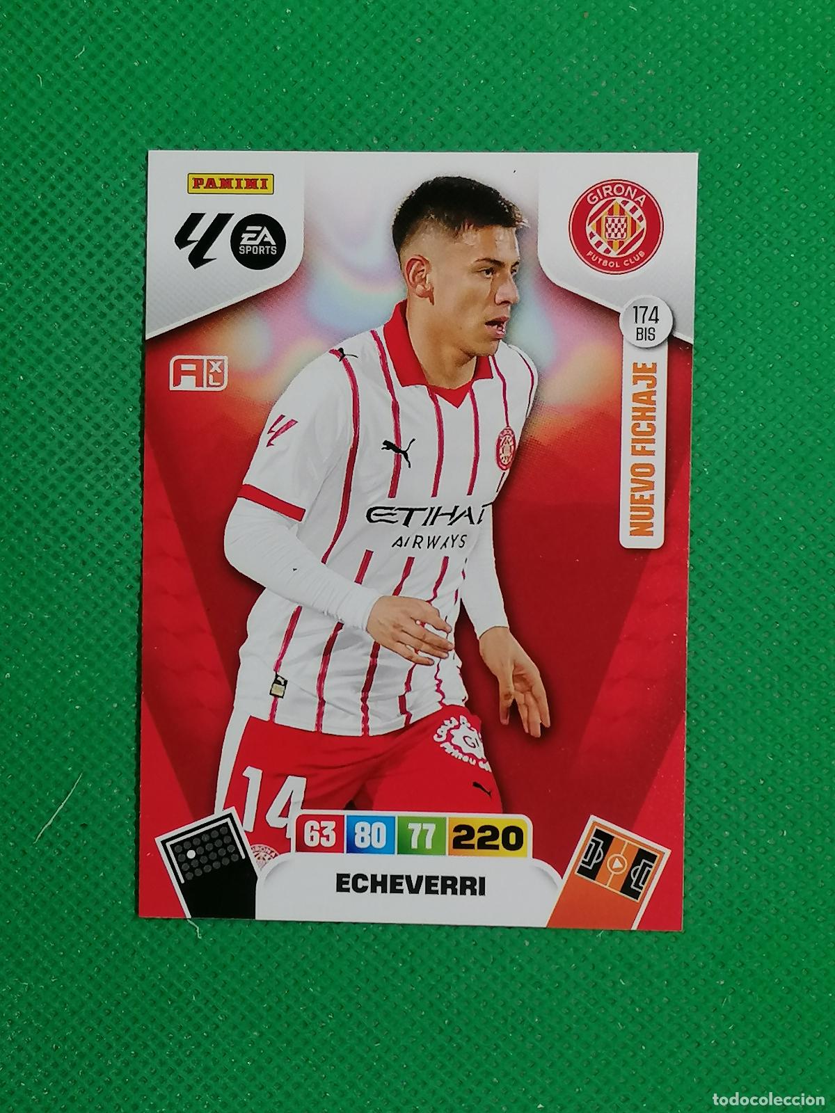 Football Stickers: 174BIS 174 BIS ECHEVERRI GIRONA NUEVO FICHAJE ⚽ LIGA ADRENALYN XL 2025 2026 25 26 ⚽